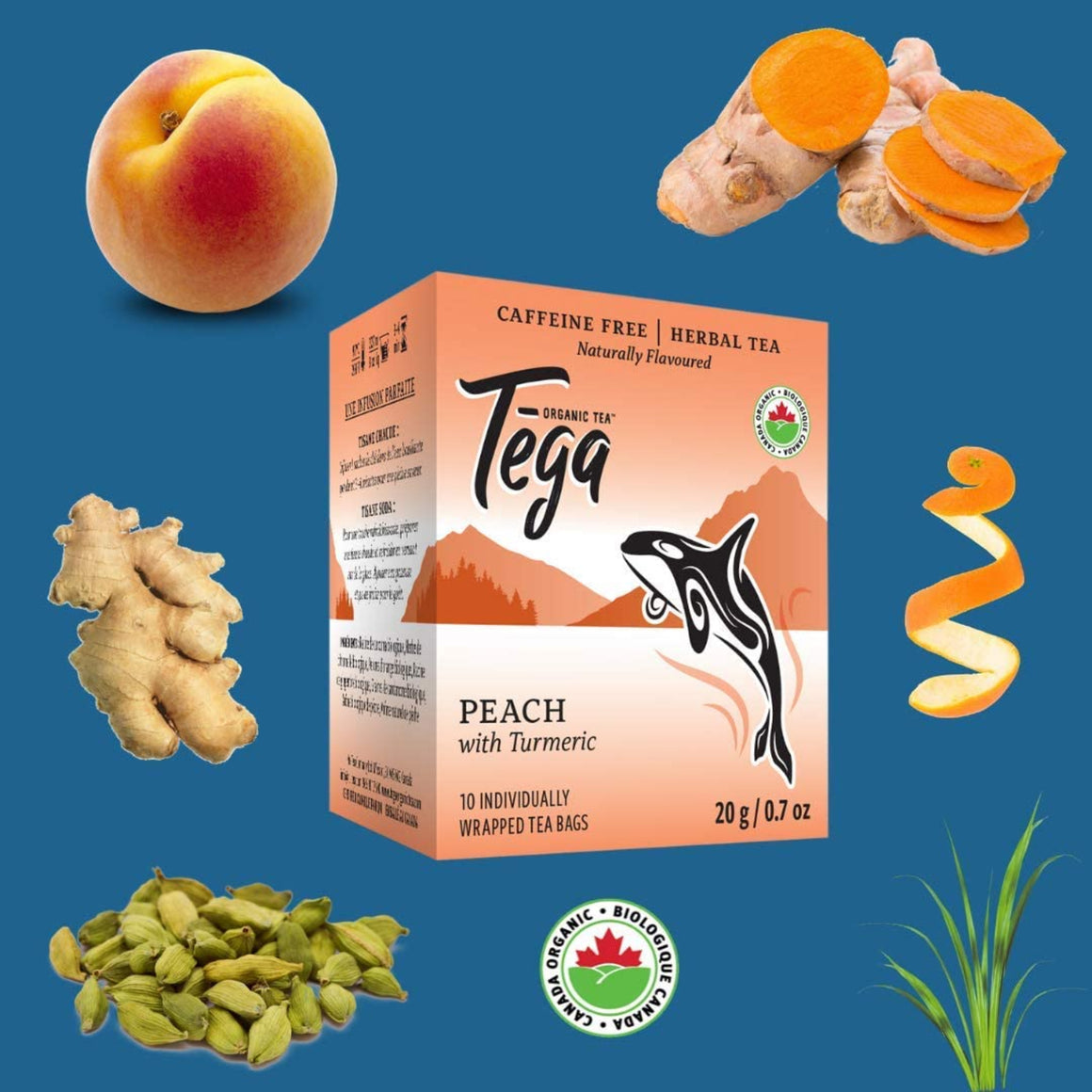 Tega Tea West Coast Collection Organic Herbal Tea Gift Pack (4 x 10ct Boxes)