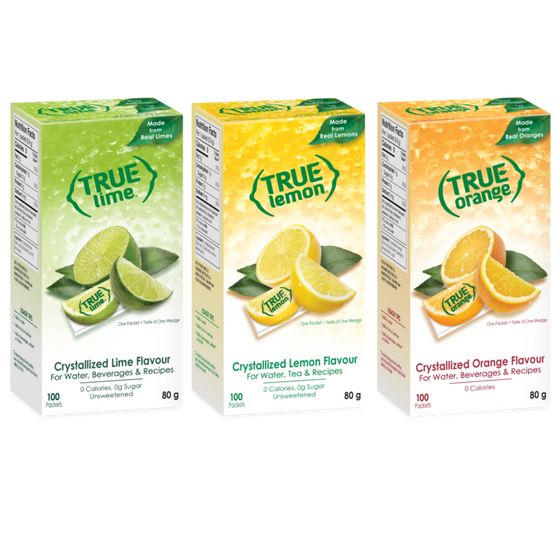 True Lemon, Lime & Orange (1x100ct each flavour)