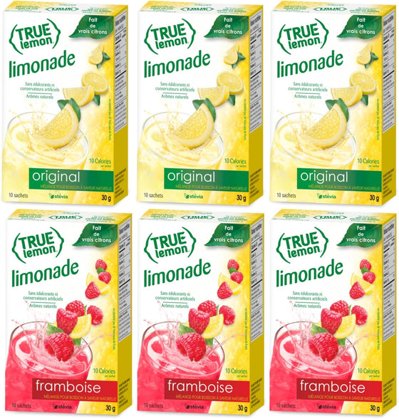 True Citrus Lemonade (3 x 10ct Original and 3 x 10ct Raspberry)