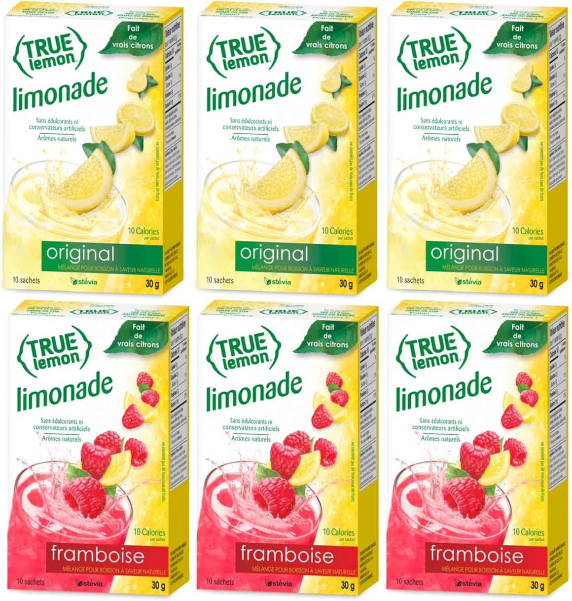 True Citrus Lemonade (3 x 10ct Original and 3 x 10ct Raspberry)