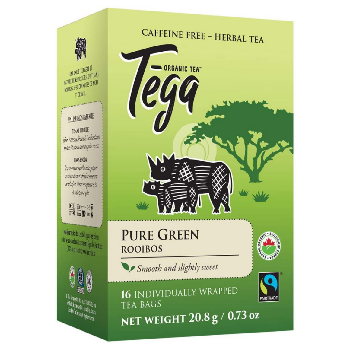 Tega Tea Organic Green Herbal Tea Lovers Gift Pack (4 x 16ct Boxes)