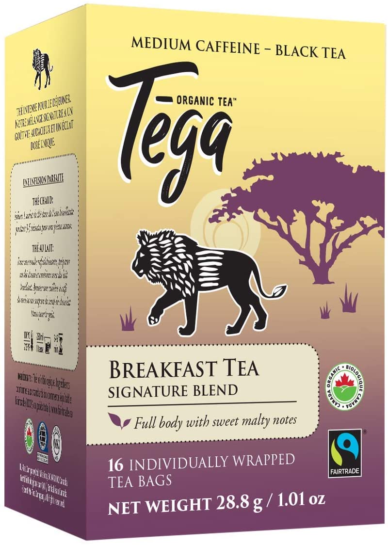 Tega Organic Tea - Breakfast Tea Herbal Signature Blend, 16 Count